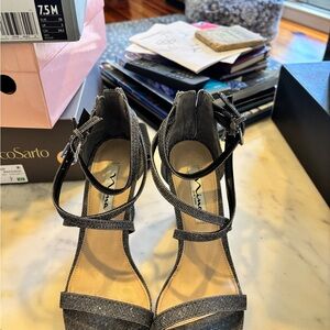 Nina Women's Black Strappy Heels